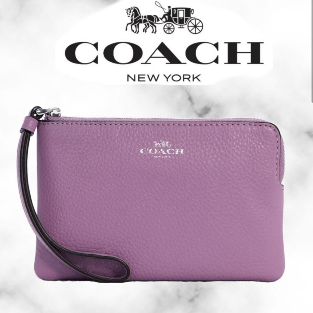 Coach brand wristlet, lavender, used once, Like NEW!